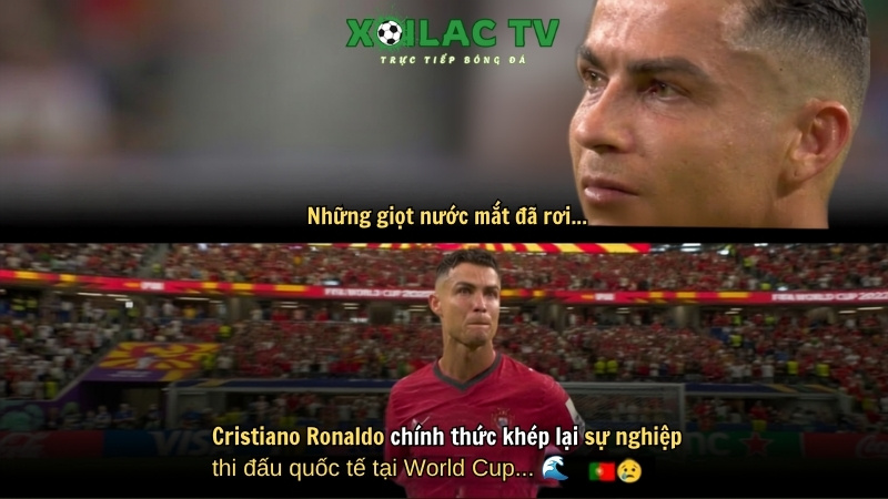 Ronaldo khóc sau trận đấu